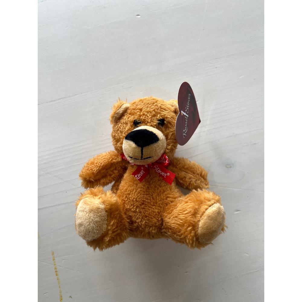 Russell Stover Teddy Bear Plush Stuffed Animal Toy‎ with Bow 6 Inches